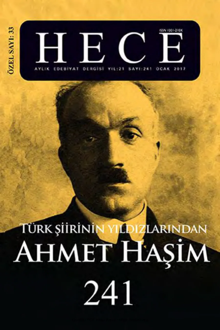 Sayı 241 Ocak 2017 Ahmet Haşim kapak görseli