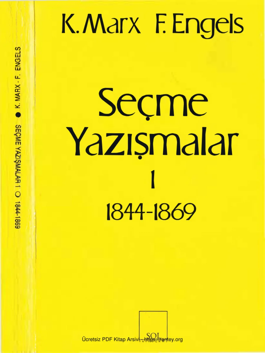 Seçme Yazışmalar I kapak görseli