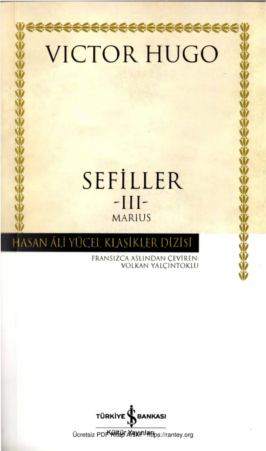 Sefiller Cilt III Marius kapak görseli
