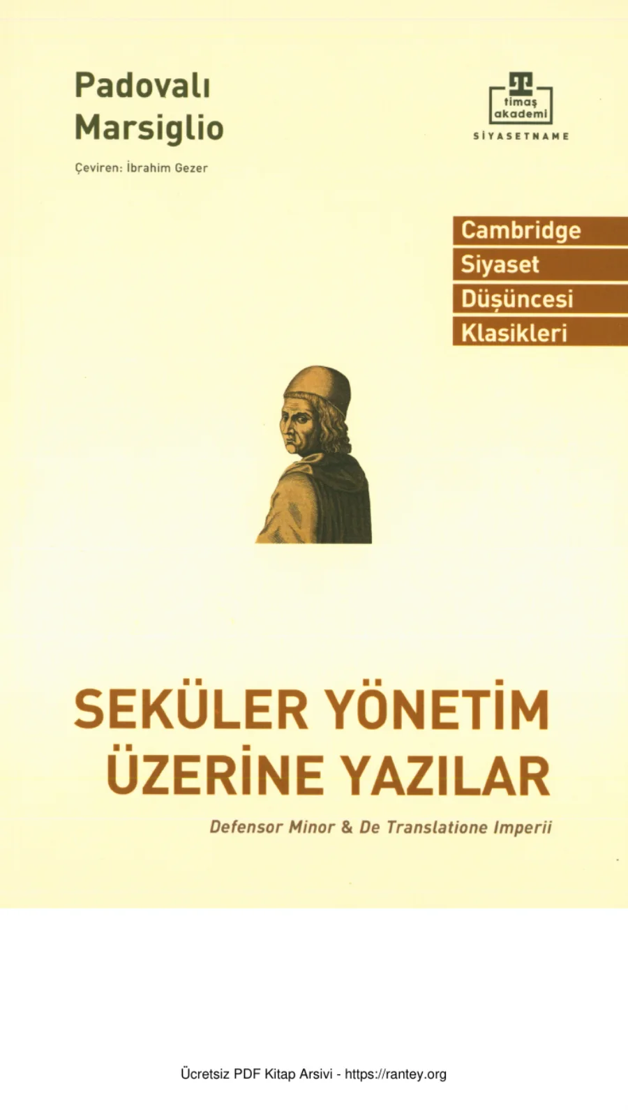 Seküler Yönetim Üzerine Yazılar kapak görseli