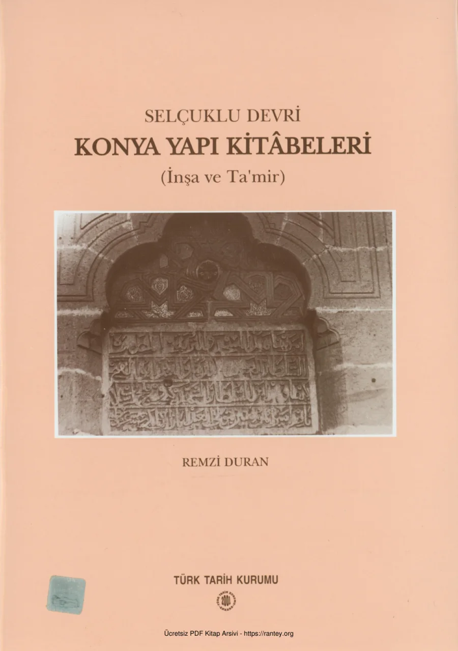 Selçuklu Devri Konya Yapı Kitabeleri kapak görseli