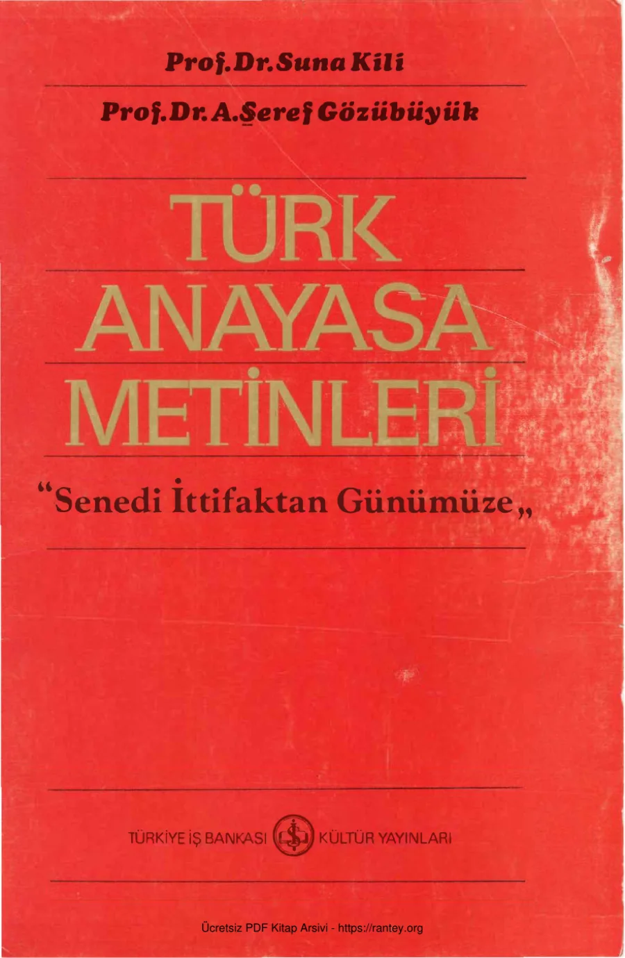 Şeref Gözübüyük Türk Anayasa Metinleri kapak görseli