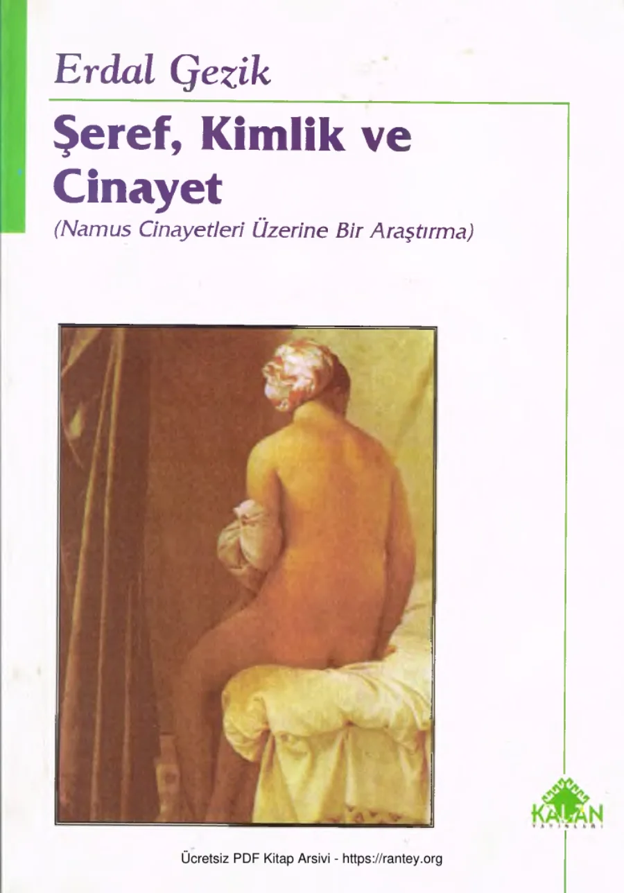 Şeref Kimlik ve Cinayet kapak görseli