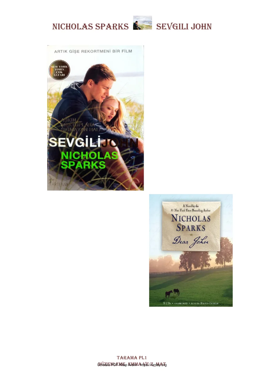 Sevgili John kapak görseli