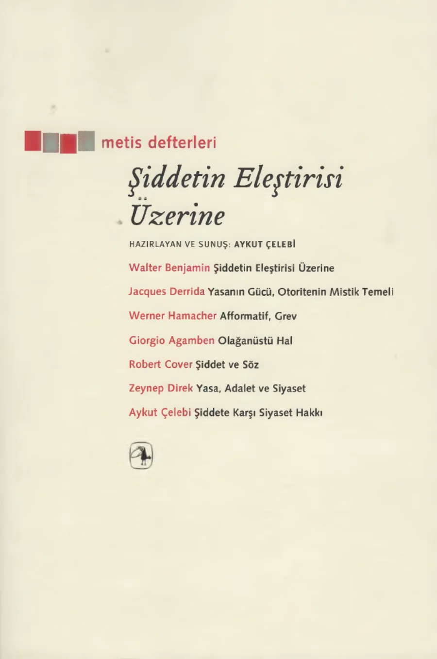 Şiddetin Eleştirisi Üzerine kapak görseli