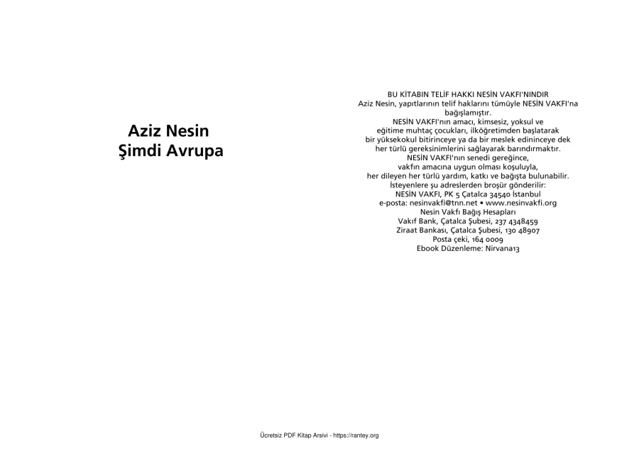 Şimdi Avrupa kapak görseli