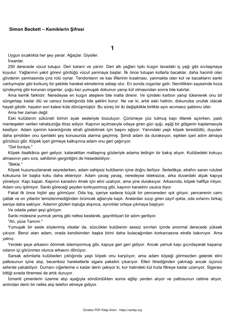 Simon Beckett 3 Kitap Kemiklerin Şifresi kapak görseli