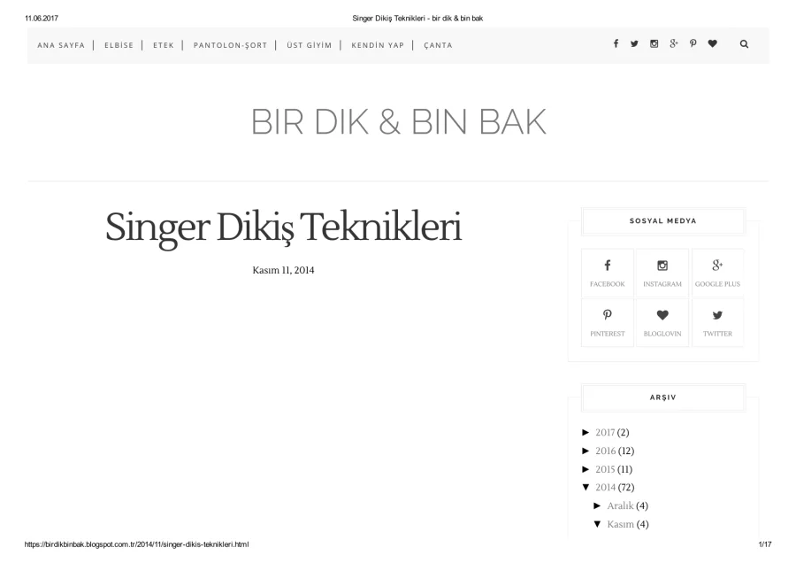 Singer Dikiş Teknikleri kapak görseli