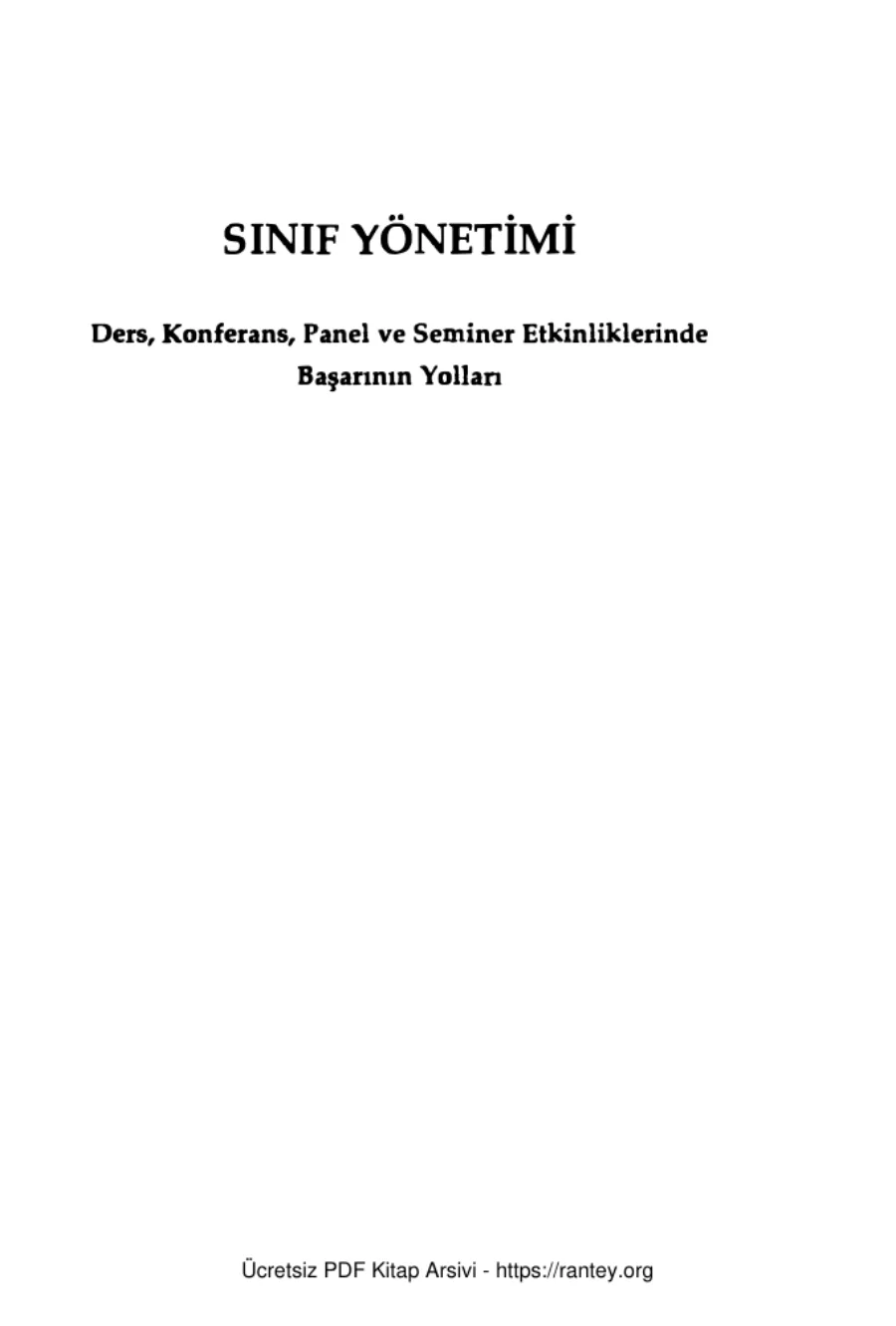 Sınıf Yönetimi kapak görseli