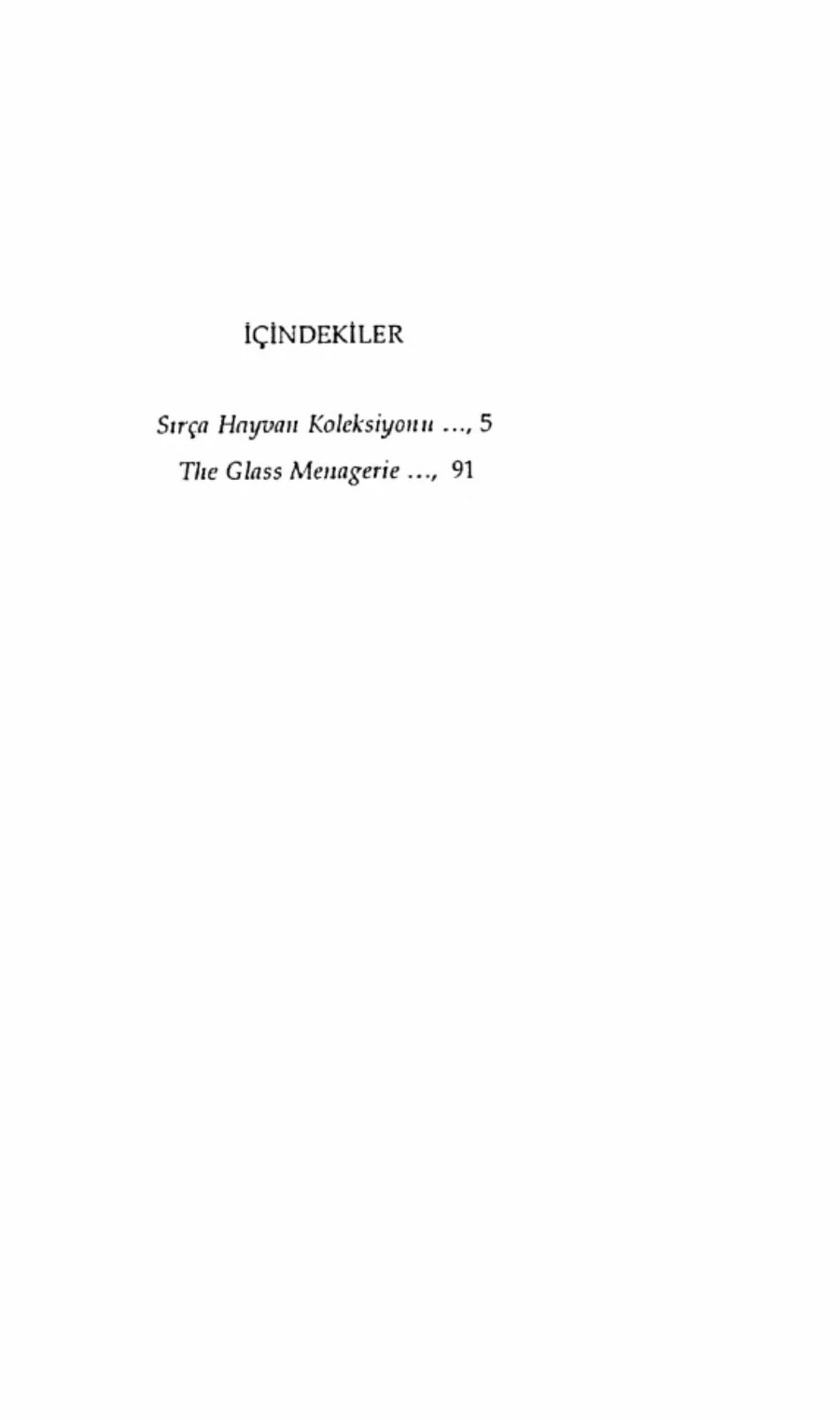 Sırça Hayvan Koleksiyonu PDF kitap kapağı