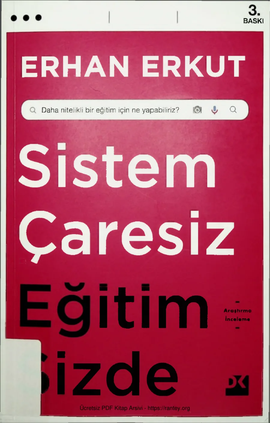 Sistem Çaresiz Eğitim Sizde Erhan Erkut kapak görseli