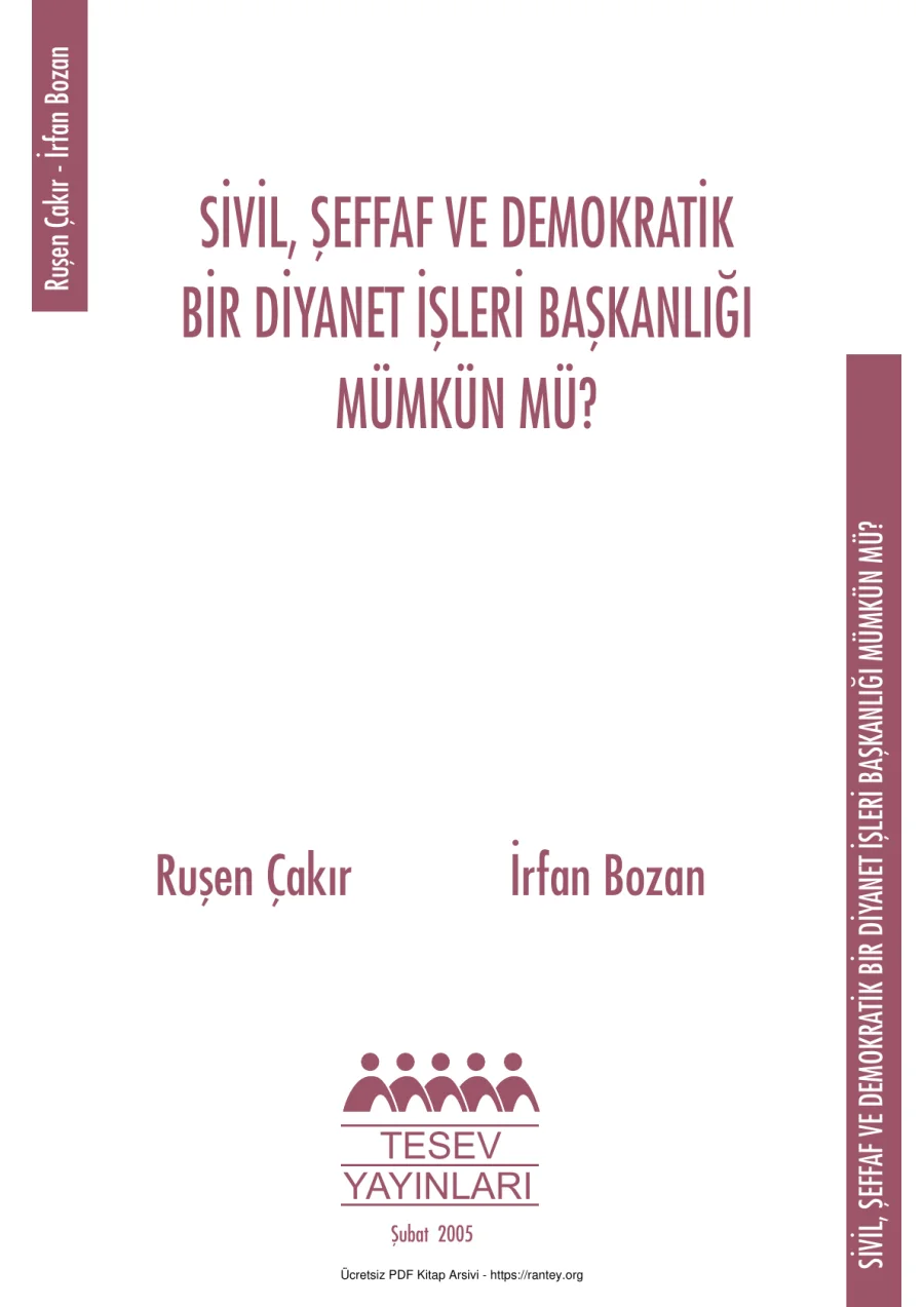 Sivil Şeffaf Demokratik Diyanet Mümkünmü TESEV Yayınları kapak görseli