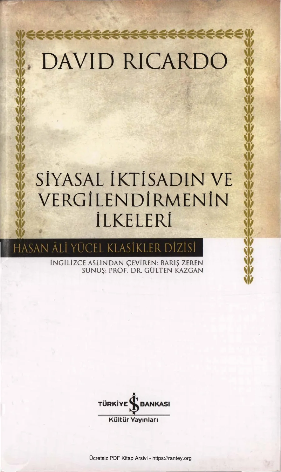 Siyasal İktisadın ve Vergilendirmenin İlkeleri kapak görseli