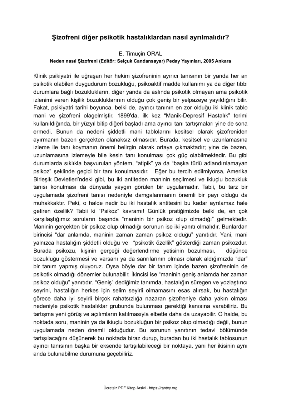 Sizofreni ve Psikozlar kapak görseli
