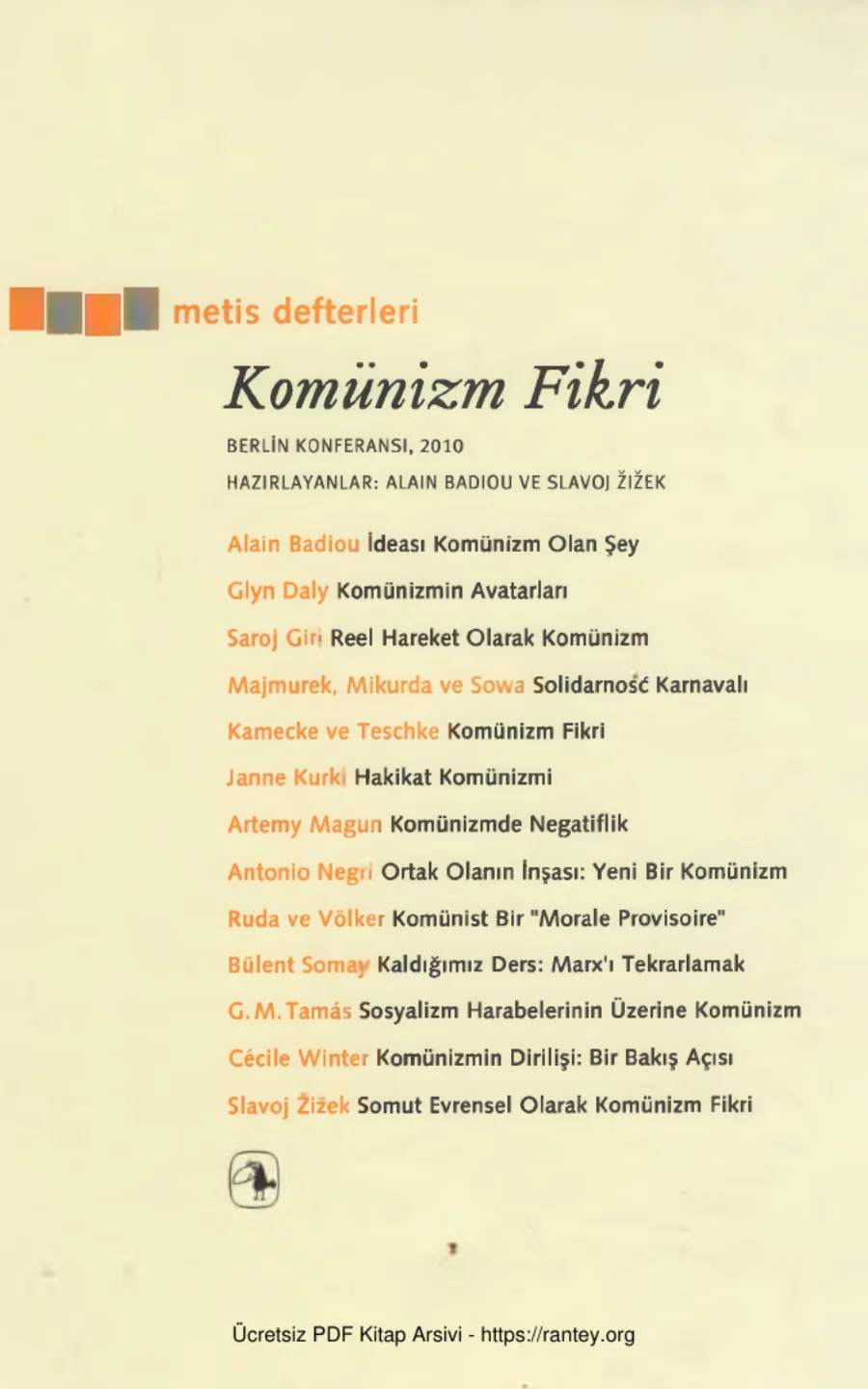 Slavoj Zizek Komünizm Fikri kapak görseli