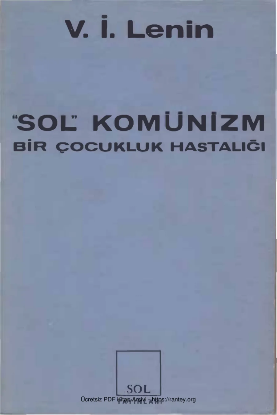 Sol Komünizm Bir Çocukluk Hastalığı kapak görseli
