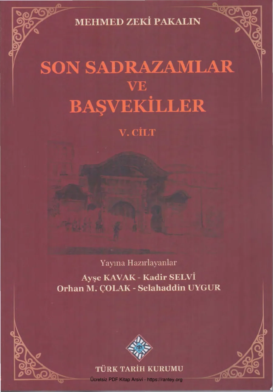 Son Sadrazamlar ve Başvekiller Cilt V kapak görseli