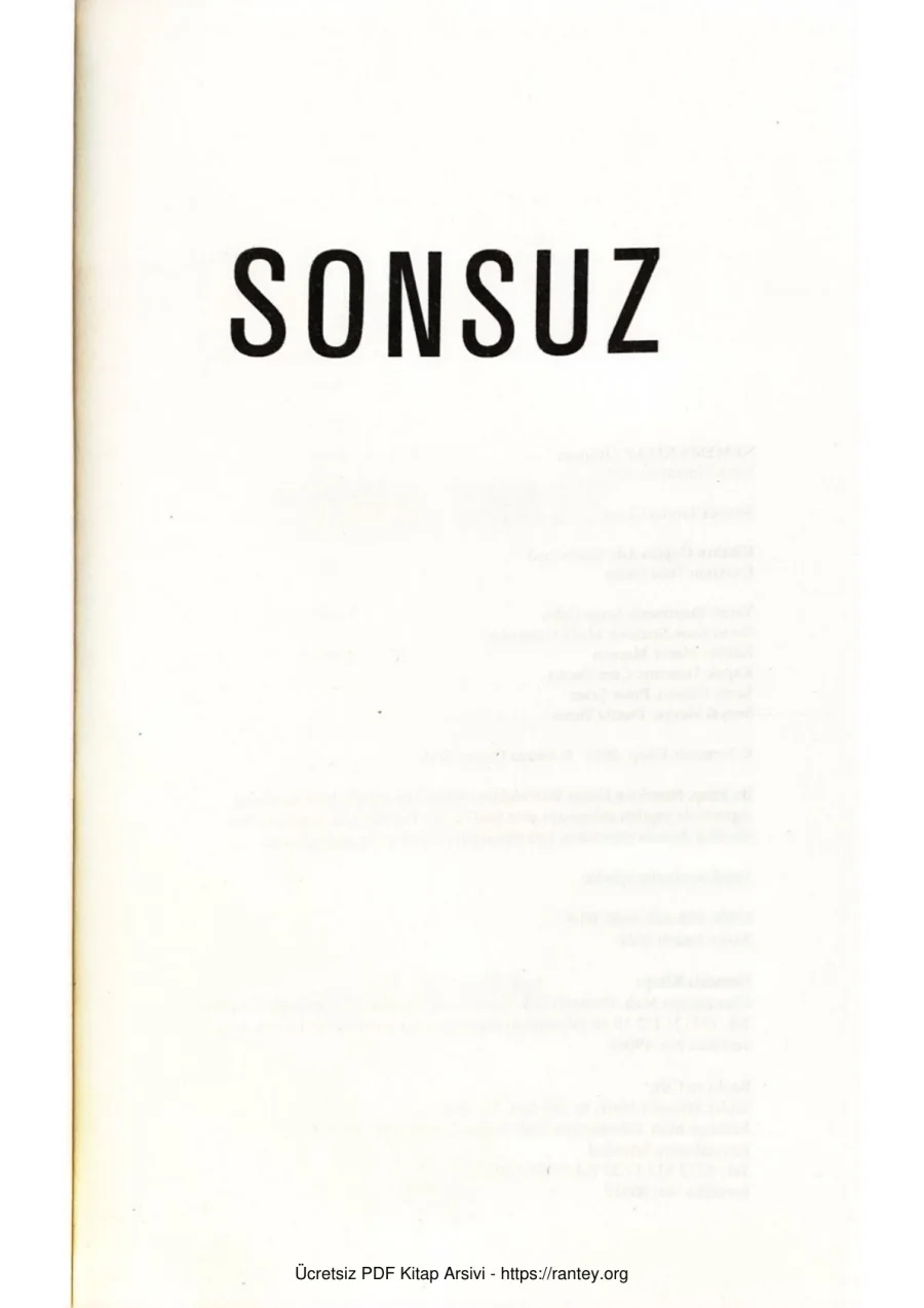 Sonsuz kapak görseli