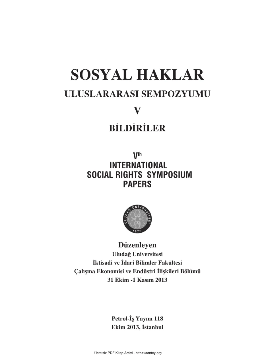 Sosyal Haklar Sempozyumu 2013 kapak görseli