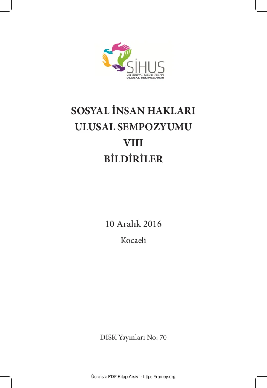 Sosyal Haklar Sempozyumu 2016 kapak görseli