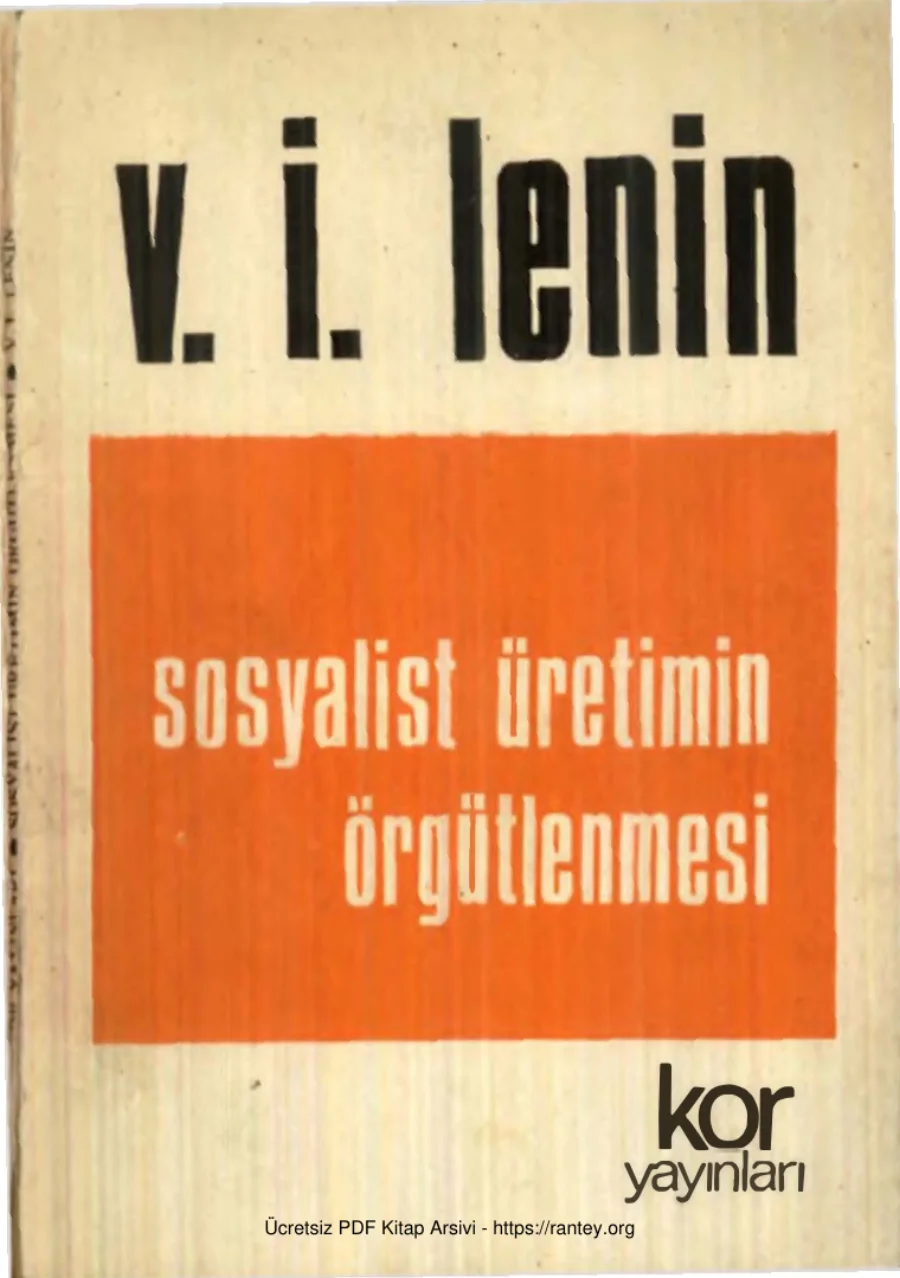 Sosyalist Üretimin Örgütlenmesi kapak görseli