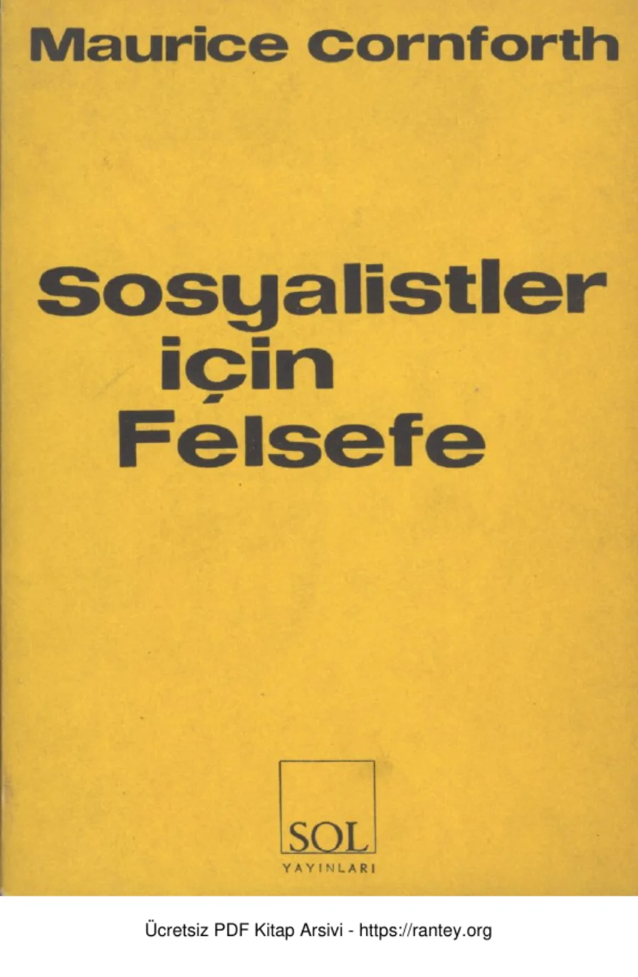 Sosyalistler İçin Felsefe kapak görseli