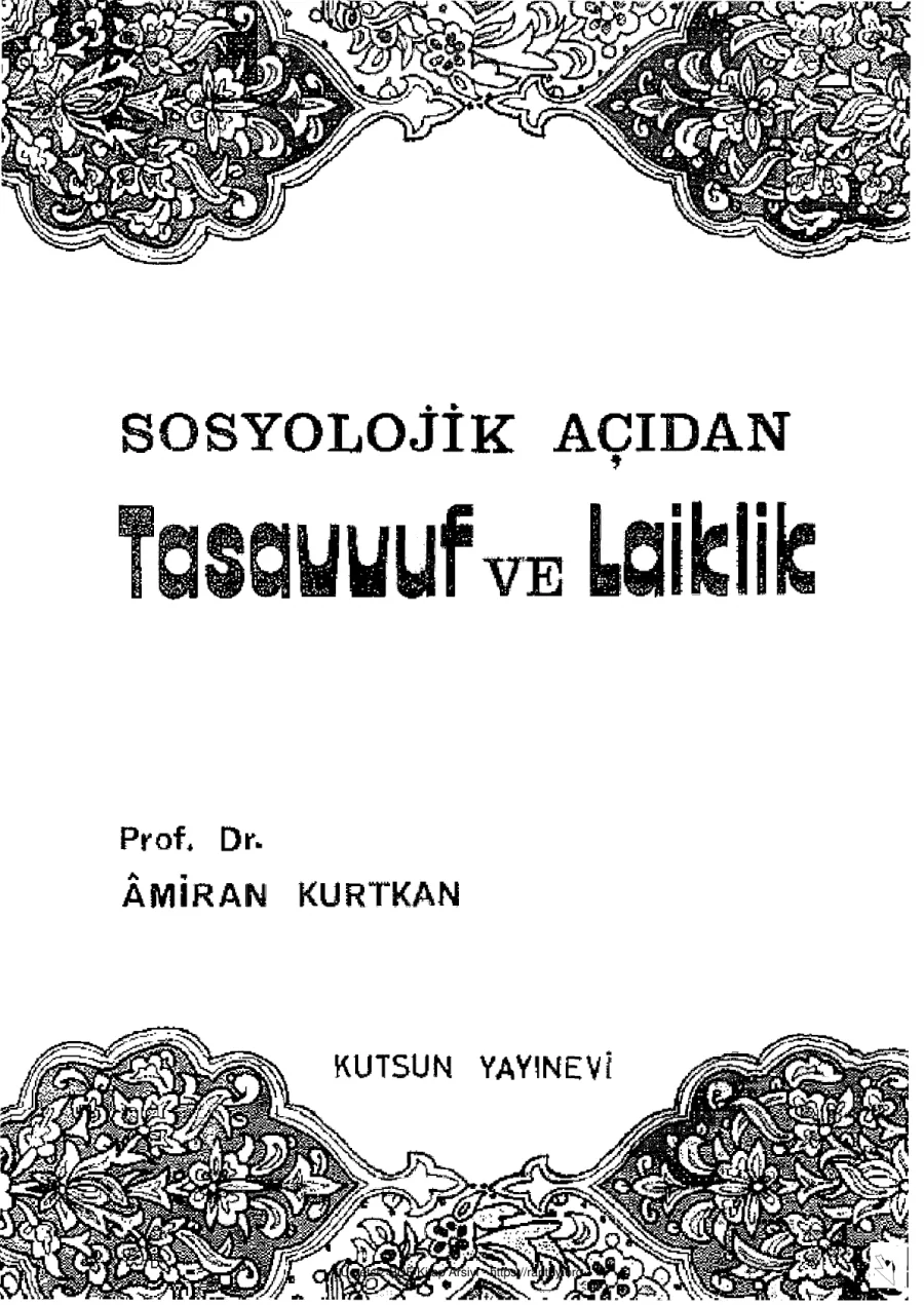 Sosyoljik Açıdan Tasavvuf ve Laiklik kapak görseli