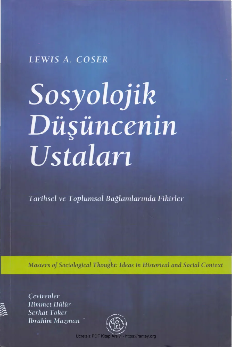 Sosyolojik Düşüncenin Ustaları kapak görseli