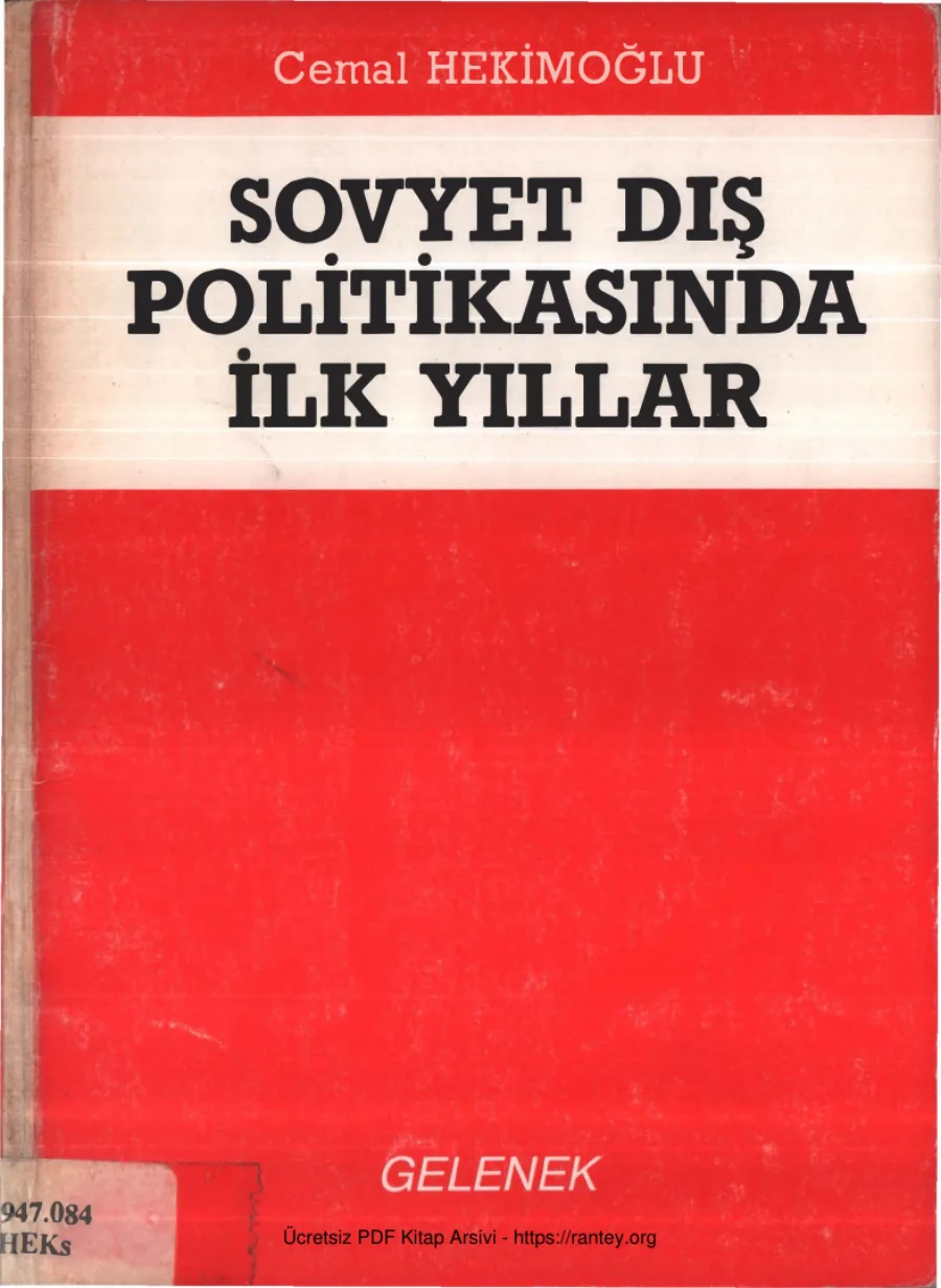 Sovyet Dış Politikasında İlk Yıllar kapak görseli