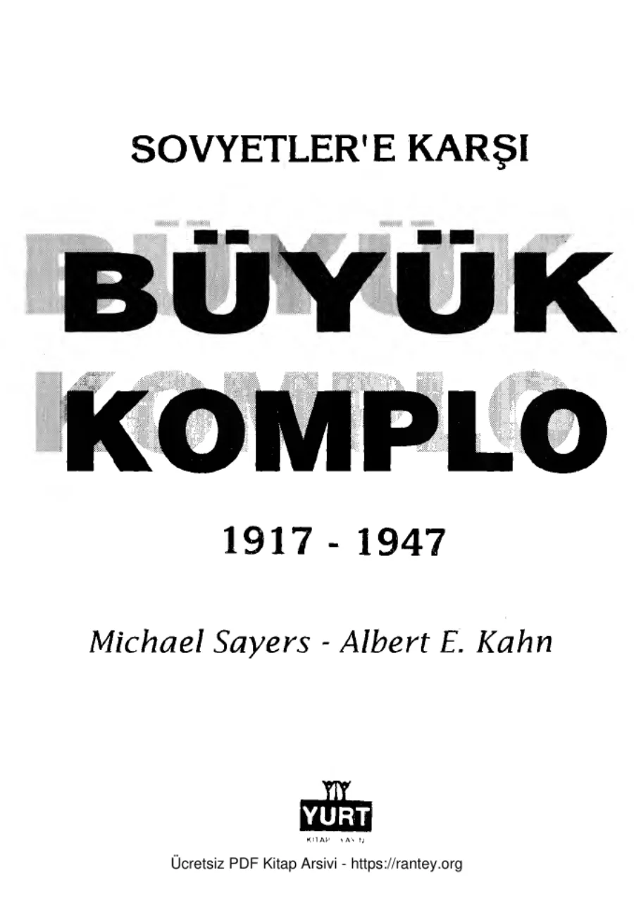 Sovyetlere Karşı Büyük Komplo kapak görseli