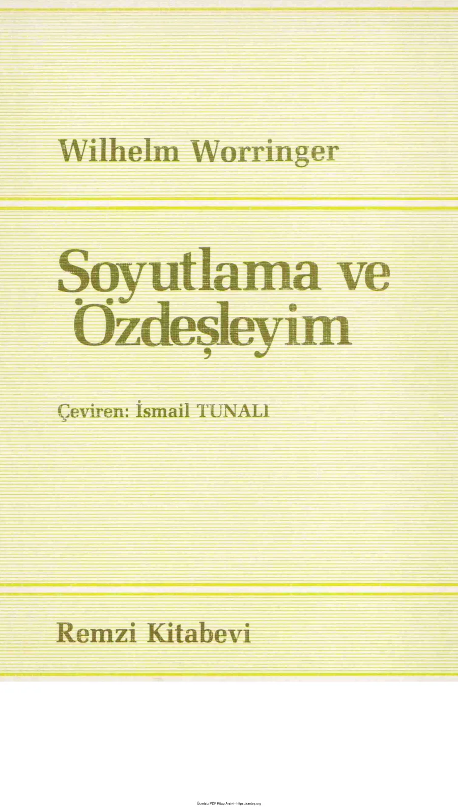 Soyutlama ve Özdeşleyim Remzi Kitabevi kapak görseli