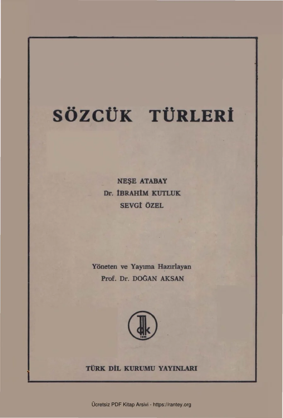 Sözcük Türleri kapak görseli
