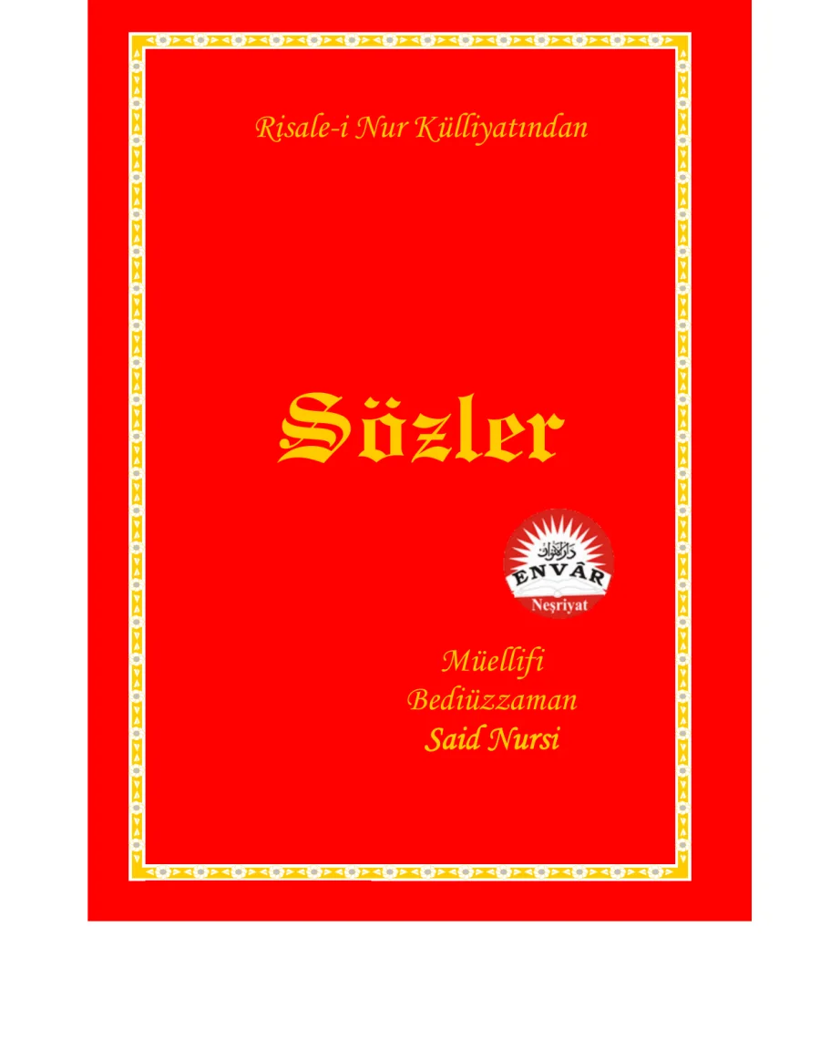 Sözler PDF kapak görseli