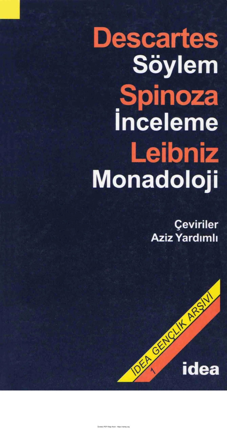 Spinoza İnceleme Leibniz Monadoloji kapak görseli