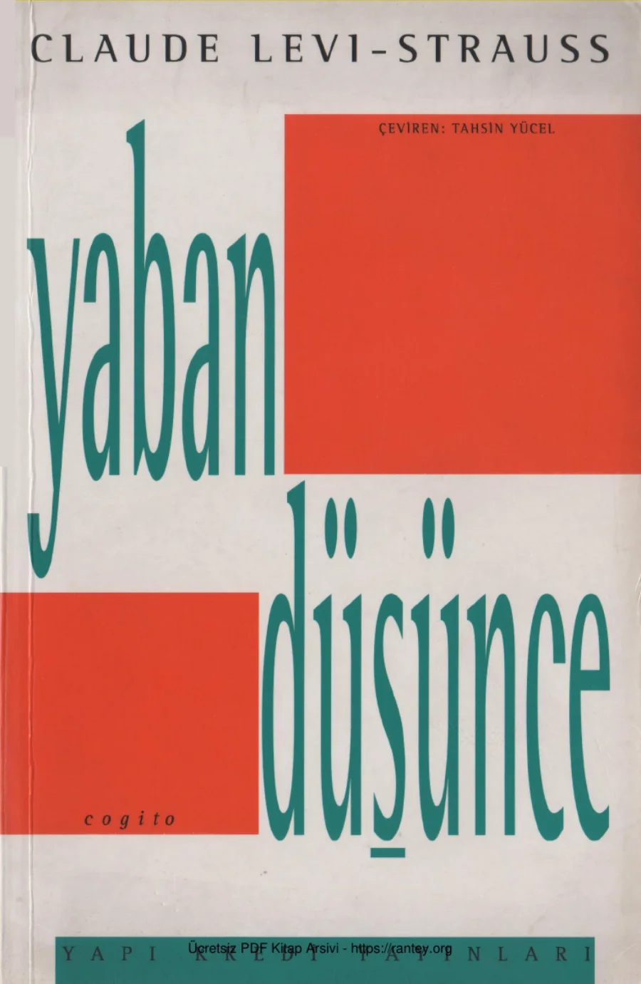 Strauss Yaban Düşünce YKY Cogito kapak görseli