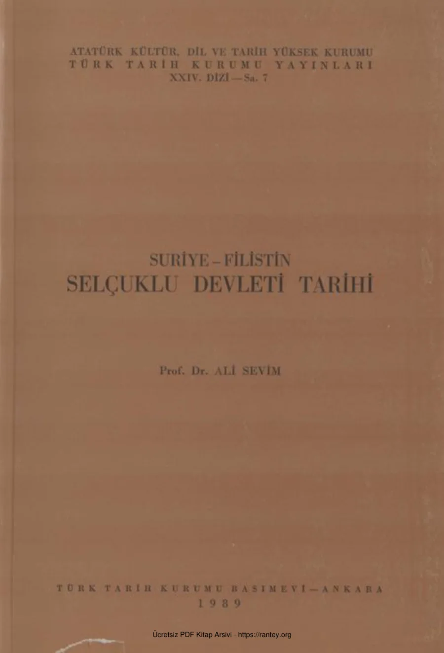 Suriye Filistin Selçuklu Devleti Tarihi kapak görseli