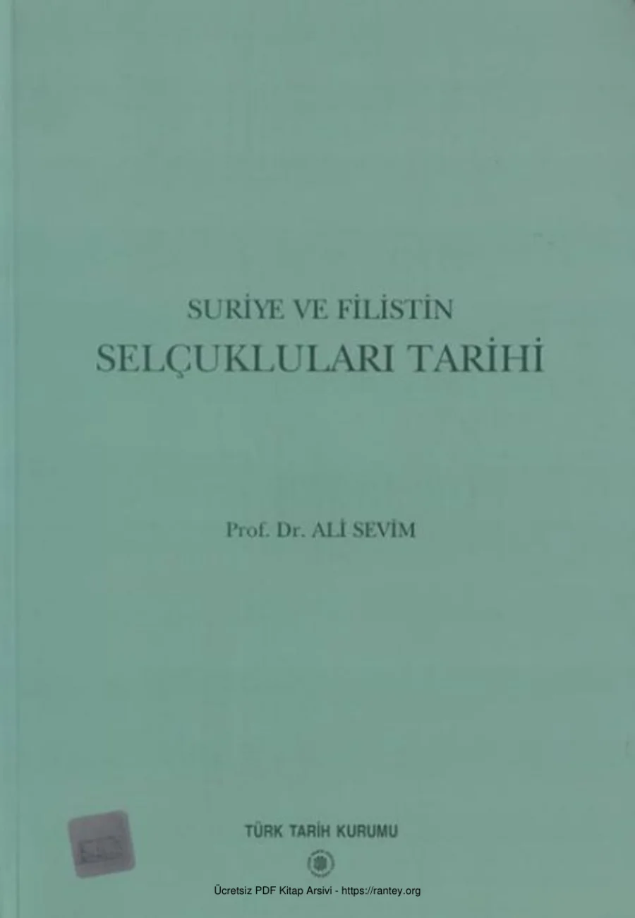 Suriye ve Filistin Selçukluları Tarihi kapak görseli