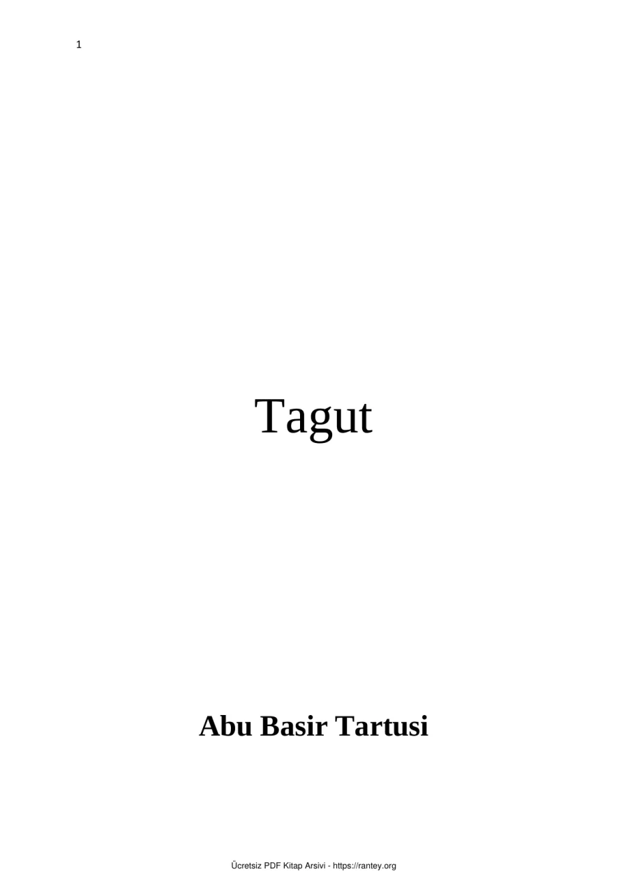 TAĞUT EBU BASİR TARTUSİ = Ebu Abdulmumin Tekin Mıhçı kapak görseli