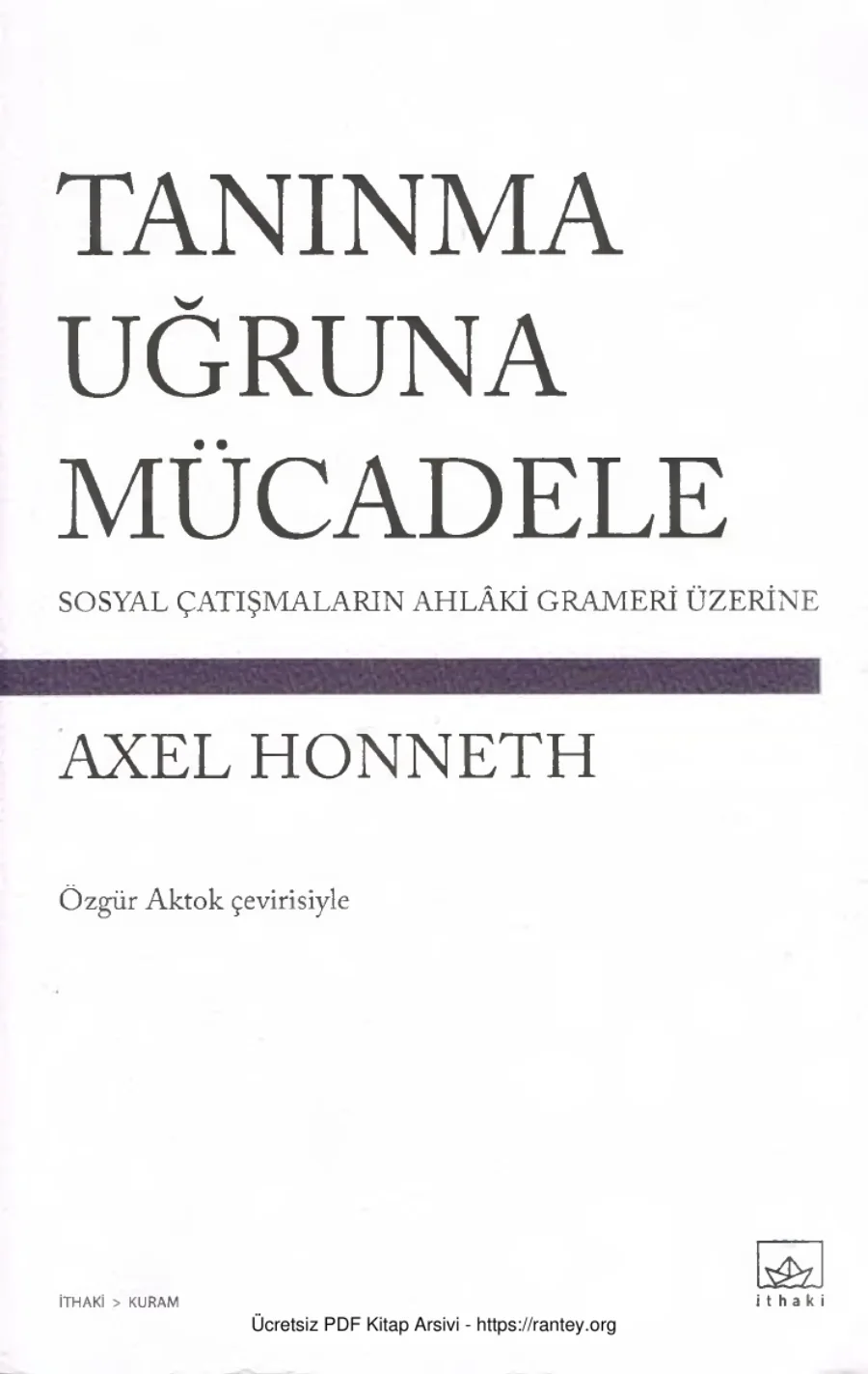 Tanınma Uğruna Mücadele kapak görseli