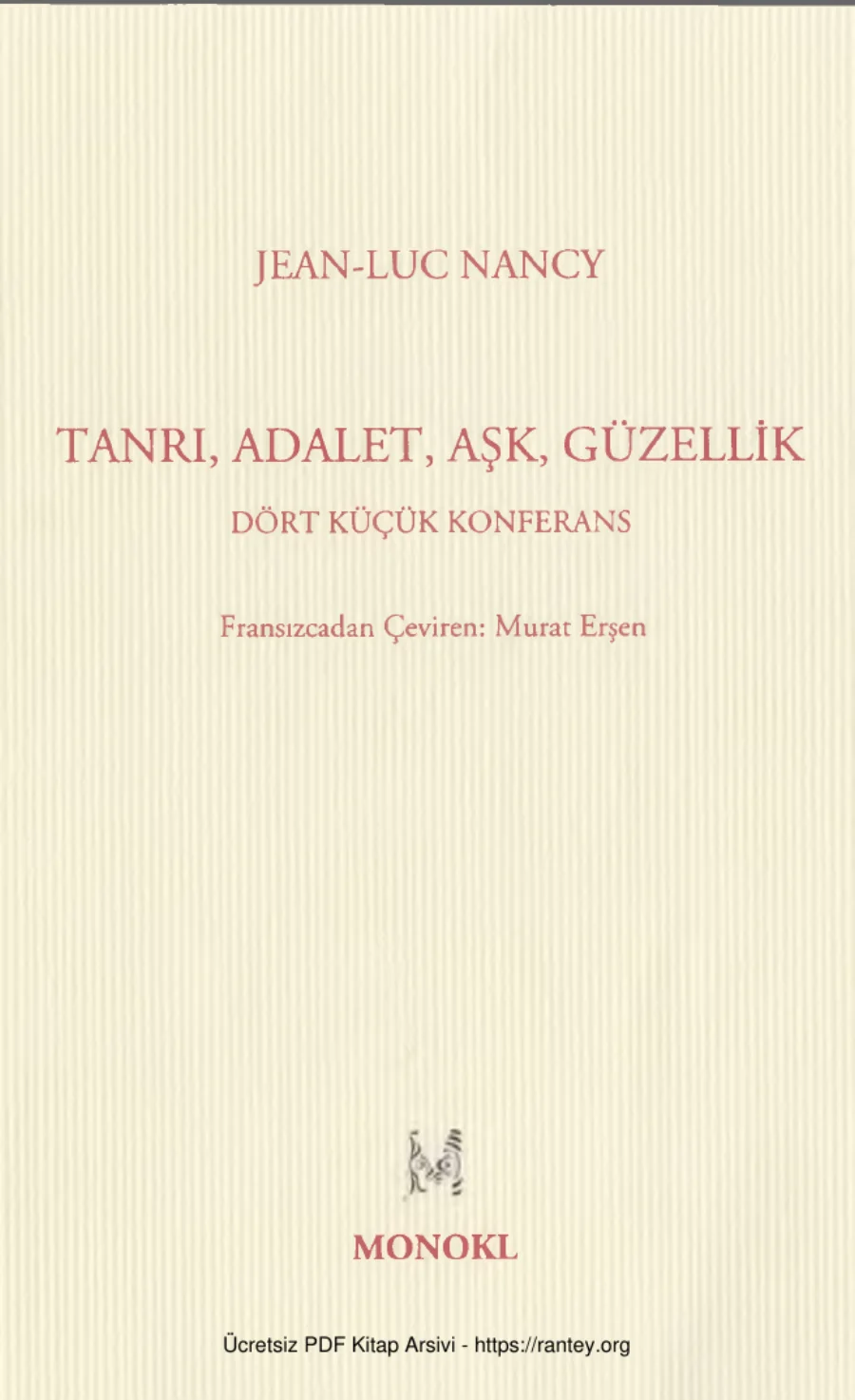 Tanrı Adalet Aşk Güzellik kapak görseli