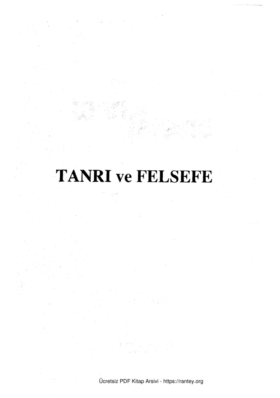 Tanrı ve Felsefe kapak görseli