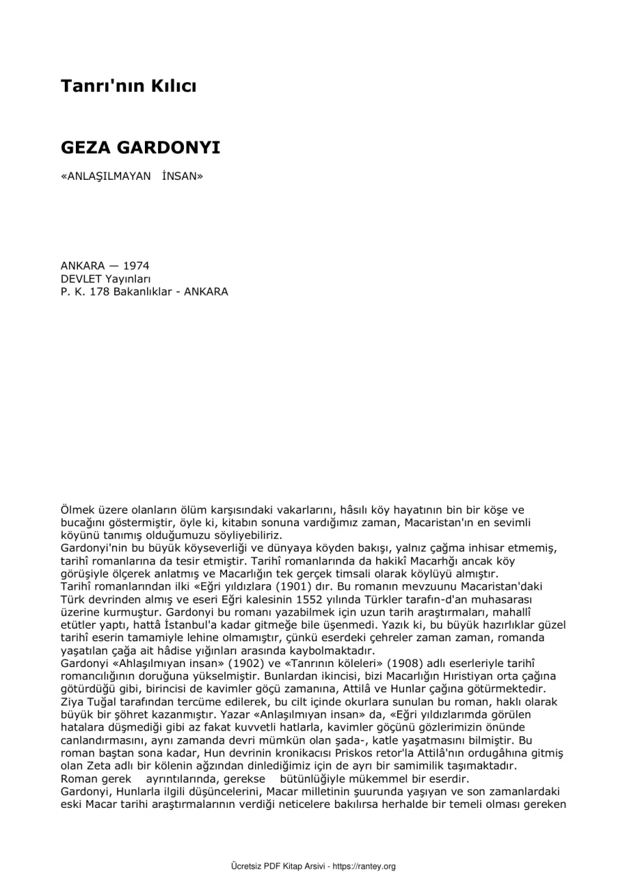 Tanrinin Kilici kapak görseli