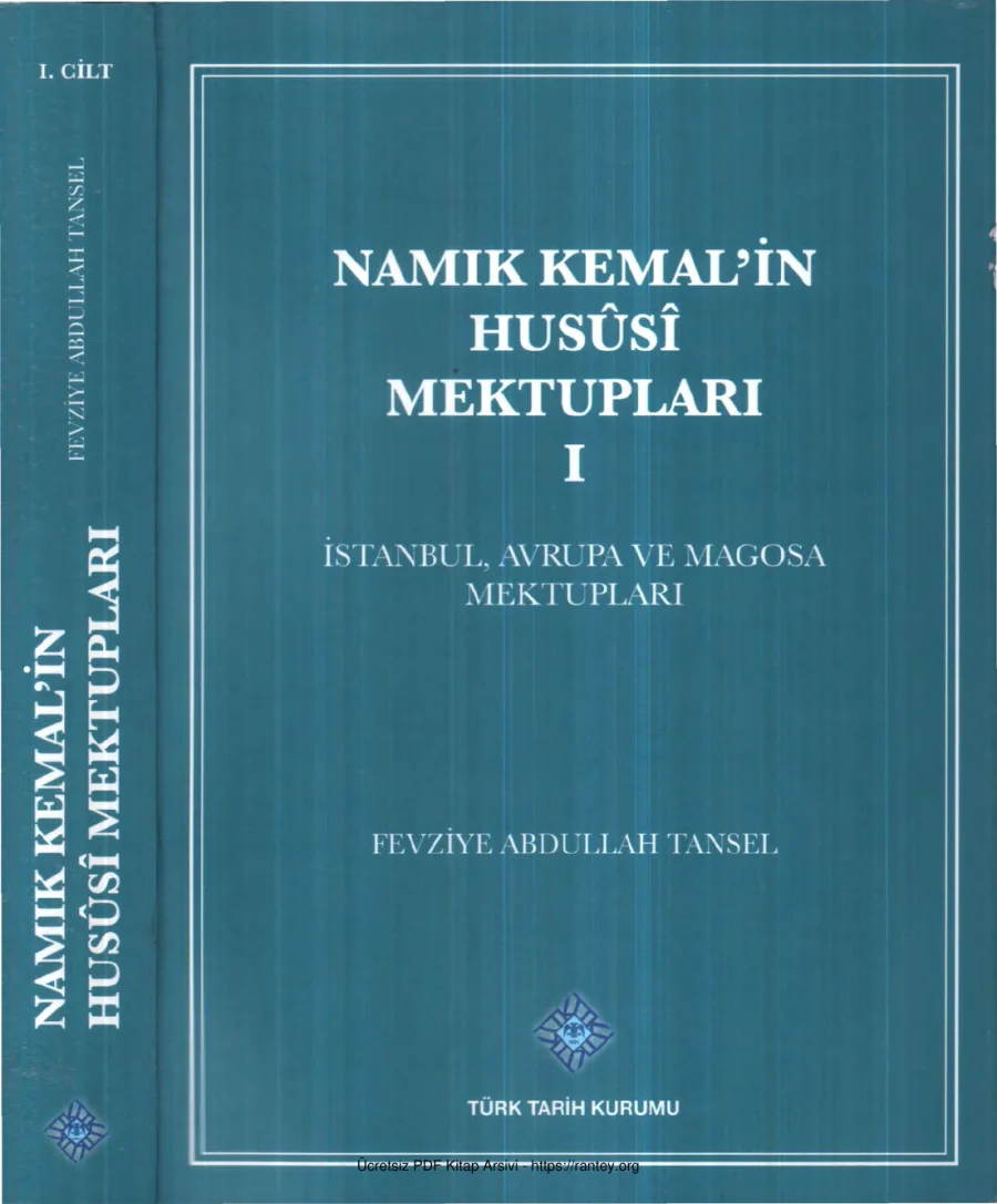 Tansel Namık Kemalin Hususi Mektupları Cİlt I kapak görseli
