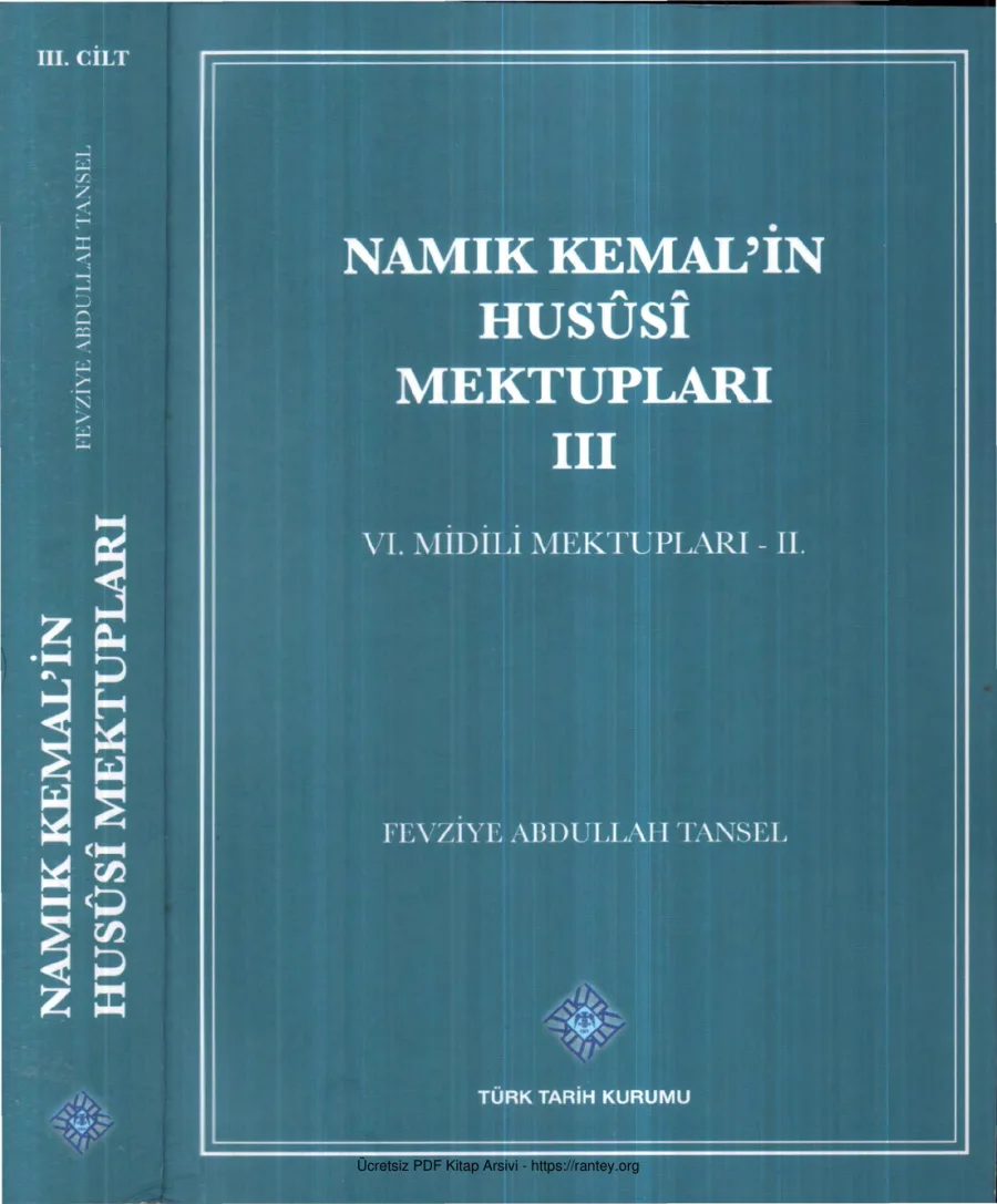 Tansel Namık Kemalin Hususi Mektupları Cİlt III kapak görseli