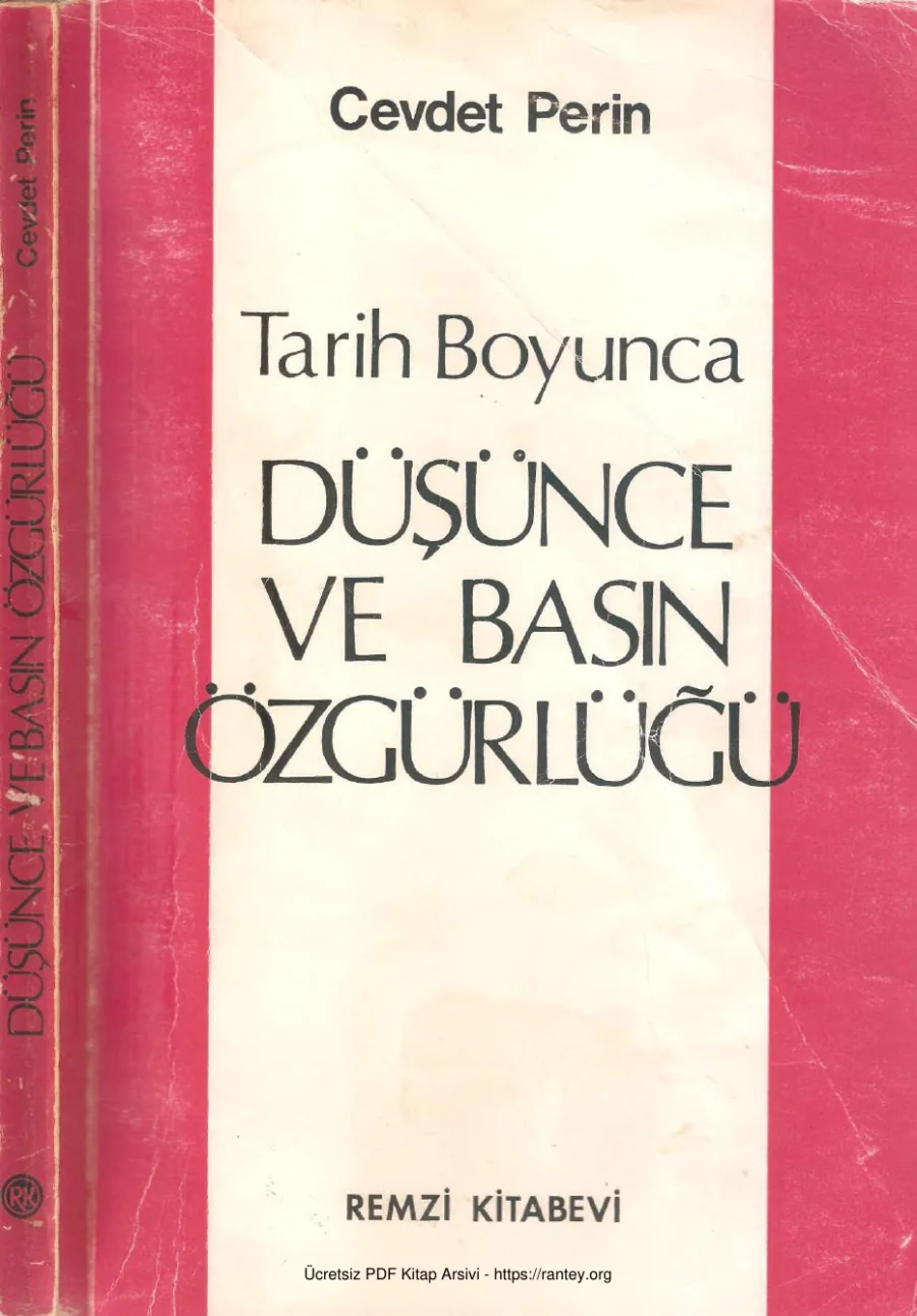 Tarih Boyunca Düşünce ve Basın Özgürlüğü Remzi Kitabevi kapak görseli