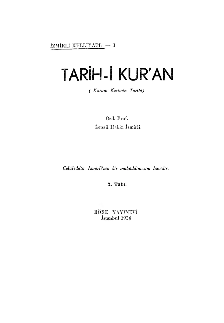 Tarih I Kur'an Kur'an'ı Kerim'in Tarihi kapak görseli