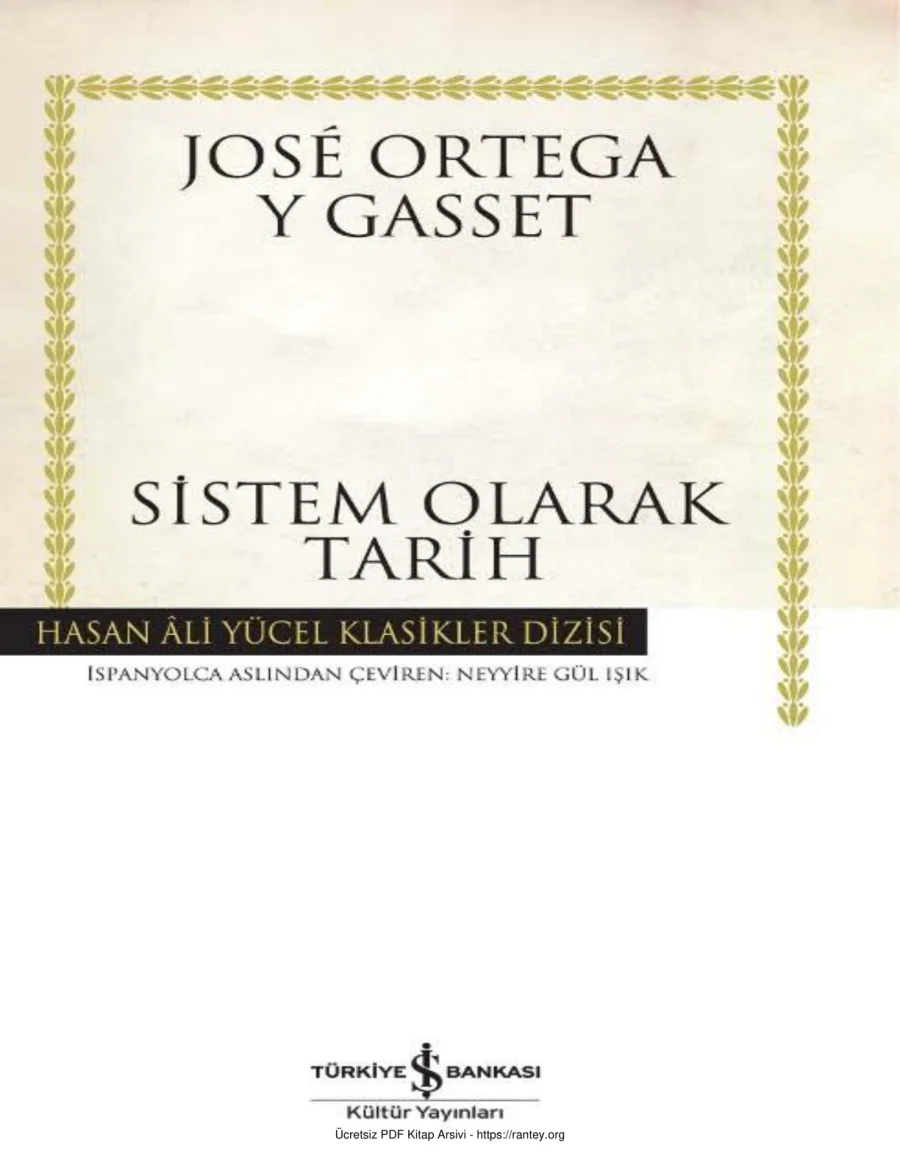 Tarih Jose Ortega Y Gasset kapak görseli