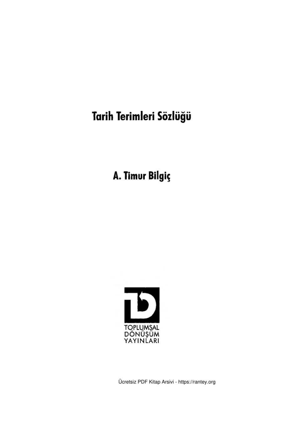 Tarih Terimleri Sözlüğü kapak görseli