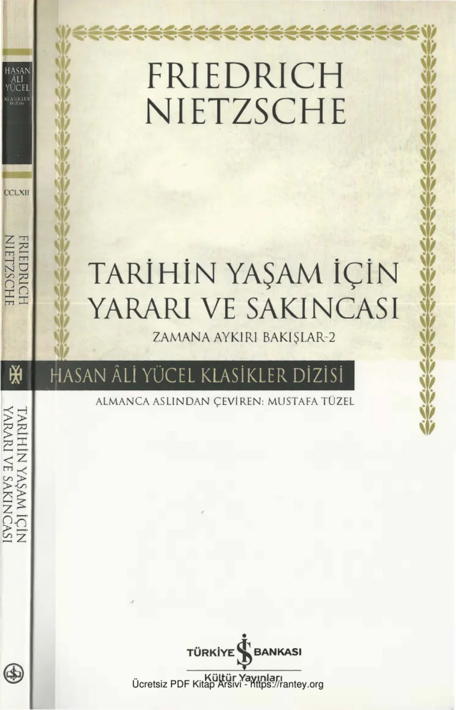 Tarihin Yaşam İçin Yararı ve Sakıncası kapak görseli