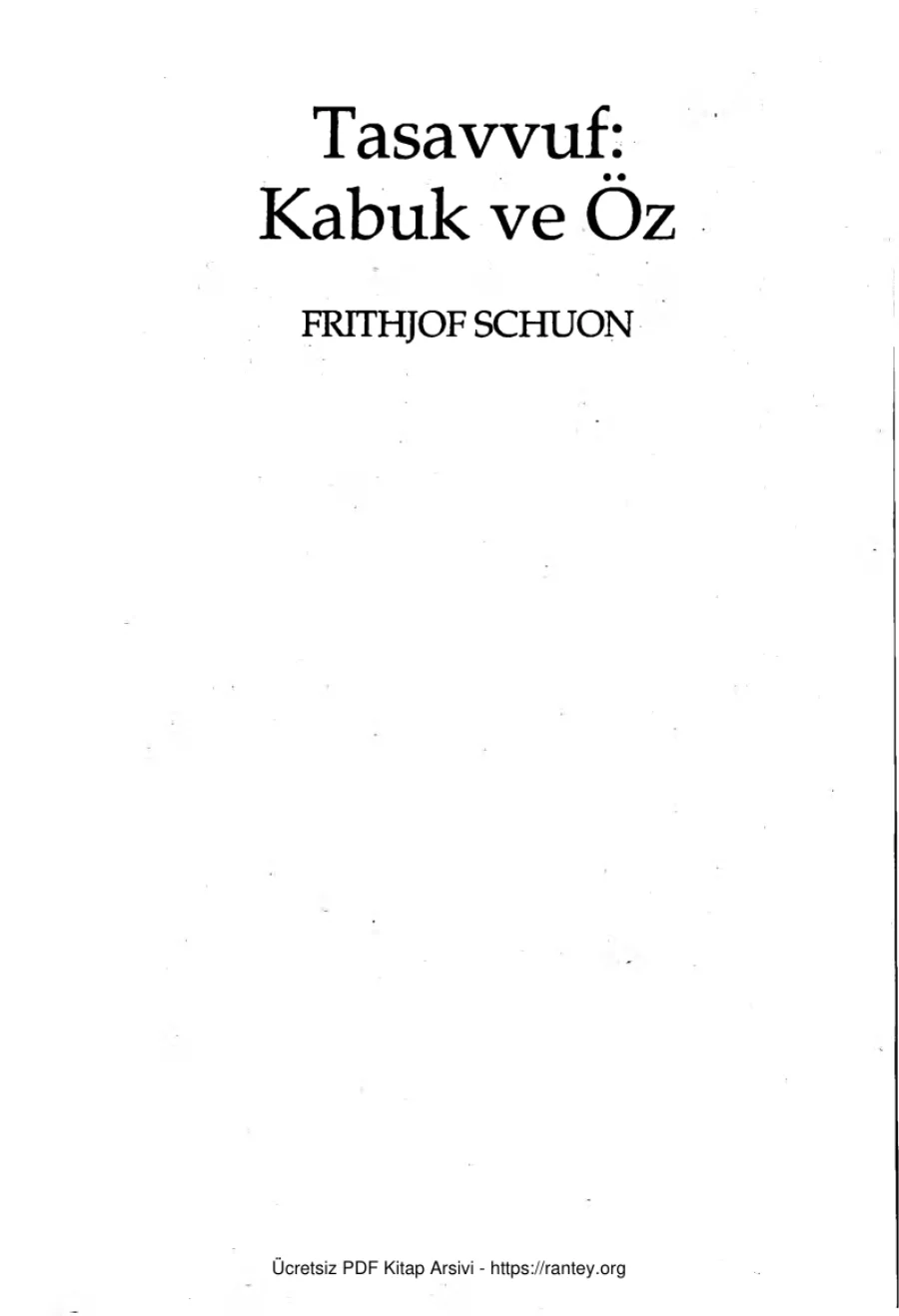 Tasavvuf Kabuk ve Öz kapak görseli